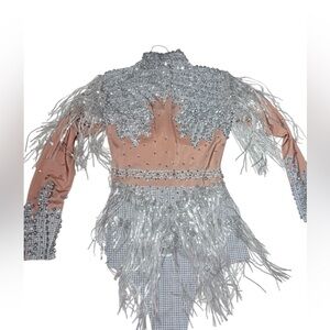 Nana Mew Mews Statement Crystal Fringe Bodysuit